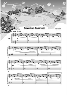 Shimmering Snowflakes (Play Playfully) for piano: Shimmering Snowflakes (Play Playfully) for piano by Lena Elboim