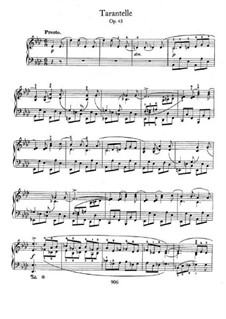 Tarantella in A Flat Major, Op.43: Para Piano by Frédéric Chopin