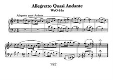 Allegretto Quasi Andante, WoO 61a: Para Piano by Ludwig van Beethoven