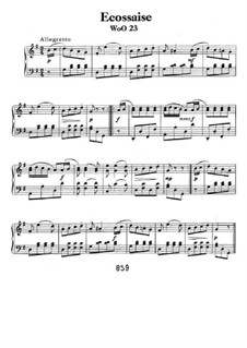 Écossaise in G Major, WoO 23: Para Piano by Ludwig van Beethoven