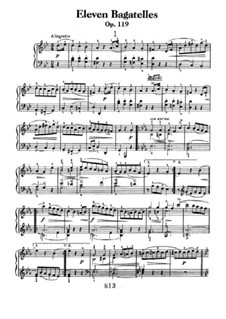 Eleven New Bagatelles for Piano, Op.119: set completo by Ludwig van Beethoven