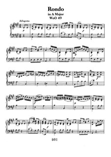 Rondo in A Major, WoO 49: Para Piano by Ludwig van Beethoven