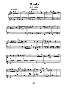 Rondo in C Major, WoO 48: Para Piano by Ludwig van Beethoven