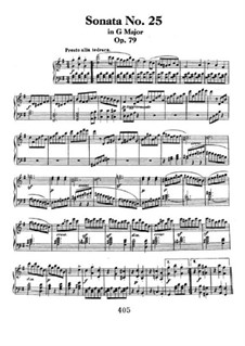 Sonata for Piano No.25, Op.79: para um único musico (Editado por H. Bulow) by Ludwig van Beethoven