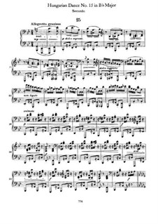 Dance No.15 in B Flat Major: primeira parte, segunda parte by Johannes Brahms