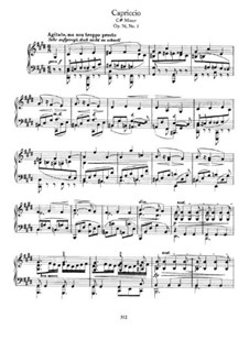 Eight Pieces, Op.76: No.5 Capriccio in C Sharp Minor by Johannes Brahms