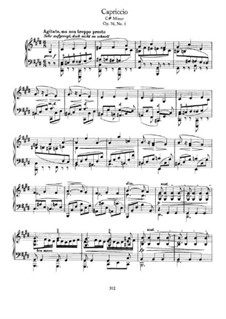 Eight Pieces, Op.76: No.5 Capriccio in C Sharp Minor by Johannes Brahms