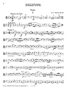 String Quartet in G Minor, Op.25: parte viola by Arno Kleffel