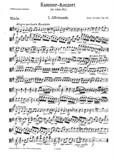 Chamber Concerto in the Old Style for Flute and String Orchestra, Op.112: parte viola by Emil Kronke