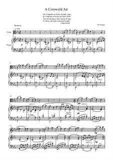 A Cotswold Air: para viola e piano by Michael Regan