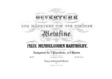 The Fair Melusina, Op.32: versão para dois pianos de oito mãos  - piano parte II by Felix Mendelssohn-Bartholdy