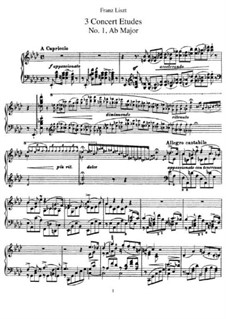 Three Concert Etudes, S.144: set completo by Franz Liszt
