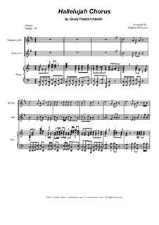 No.44 Hallelujah: Duet for Bb-trumpet and french horn by Georg Friedrich Händel