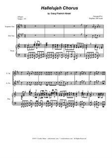 No.44 Hallelujah: Duet for soprano and alto saxophone by Georg Friedrich Händel