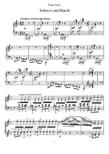 Scherzo and March, S.177: Para Piano by Franz Liszt
