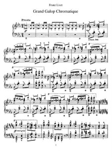 Grand Chromatic Galop, S.219: Para Piano by Franz Liszt