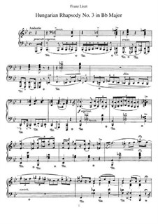 No.3 in B Flat Major, S.244: Para Piano by Franz Liszt