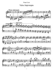 Waltz-Impromptu in A Flat Major, S.213: Para Piano by Franz Liszt