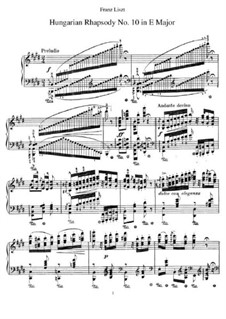 No.10 in E Major, S.244: Para Piano by Franz Liszt