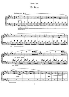 En rêve (Dreaming), S.207: Para Piano by Franz Liszt