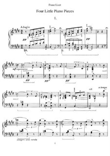 Four Short Piano Pieces: Para Piano by Franz Liszt