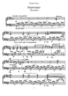 Impromptu in F Sharp Major, S.191: Para Piano by Franz Liszt