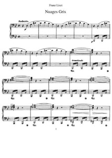 Nuages gris (Grey Clouds), S.199: para um único musico (Editado por H. Bulow) by Franz Liszt
