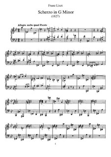 Scherzo in G Minor, S.153: Para Piano by Franz Liszt