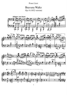 Grand Bravour-Waltz, S.209: Para Piano by Franz Liszt