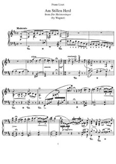 Transcription on Theme from 'The Mastersingers of Nuremberg' by Wagner, S.448: Para Piano by Franz Liszt