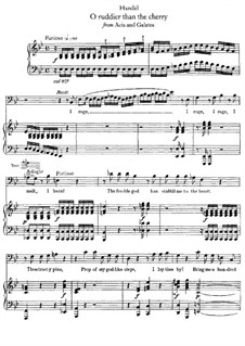 Acis and Galatea, HWV 49: O ruddier than the cherry by Georg Friedrich Händel