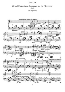 Grand Fantasia de Bravoure sur La Clochette, Op.2: Para Piano, S.420 by Niccolò Paganini