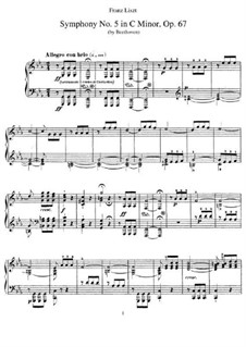 Complete Symphony: Version for piano by F. Liszt by Ludwig van Beethoven