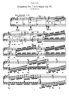 Complete Symphony: Version for piano by F. Liszt by Ludwig van Beethoven