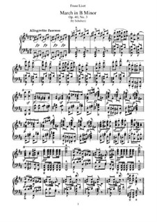 Transcriptions on Marches by Schubert, S.426: No.2 March in B Minor by Franz Liszt
