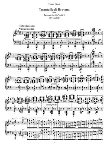 Transcription on Theme from 'The Mute Girl of Portici' by Auber, S.386: Para Piano by Franz Liszt