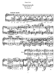 Transcriptions on Marches by Schubert, S.426: No.1 Funeral March in E Flat Minor by Franz Liszt
