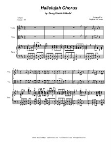 No.44 Hallelujah: Duet for violin and viola by Georg Friedrich Händel