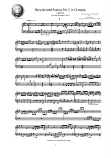 Harpsichord (or Piano) Sonatas, Op.4: Sonata No.3 in G major, CSPla12 by Giovanni Benedetto Platti