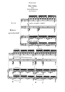 No.8 Der Atlas (Atlas): Para Piano, S.560 No.11 by Franz Schubert