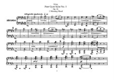 Suite No.1, Op.46: para piano de quadro mãos by Edvard Grieg