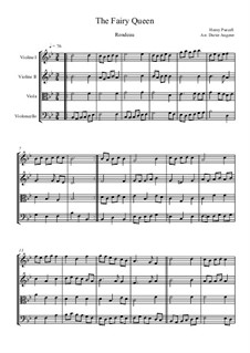 The Fairy Queen, Z.629: para quartetos de cordas by Henry Purcell