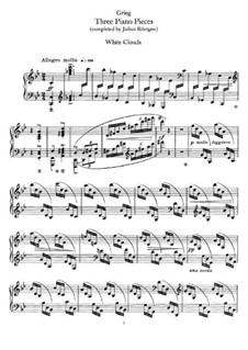 Three Piano Pieces: set completo by Edvard Grieg