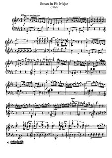 Sonata for Piano No.43 in E Flat Major, Hob.XVI/28: For a single performer by Joseph Haydn