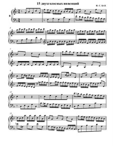 No.8 in F Major, BWV 779: Para Piano by Johann Sebastian Bach