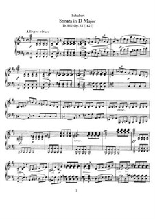 Sonata for Piano No.17 in D Major 'Gasteiner', D.850 Op.53: para um único musico (Editado por H. Bulow) by Franz Schubert