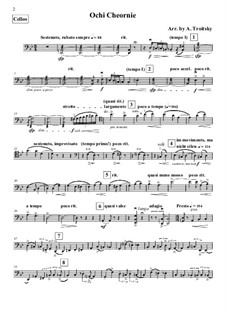 Dark Eyes (Ochi Cheornie): For string orchestra – cellos part by Florian Hermann