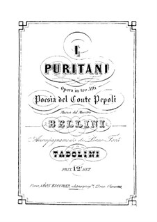 I puritani (The Puritans): Partitura Piano-vocal by Vincenzo Bellini