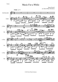 Oedipus, Z.583: Music for a While, for alto recorder and guitar by Henry Purcell
