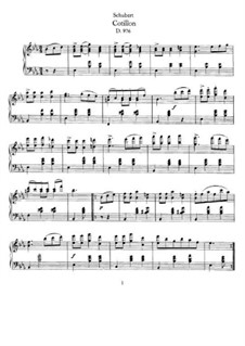 Cotillon, D.976: Para Piano by Franz Schubert